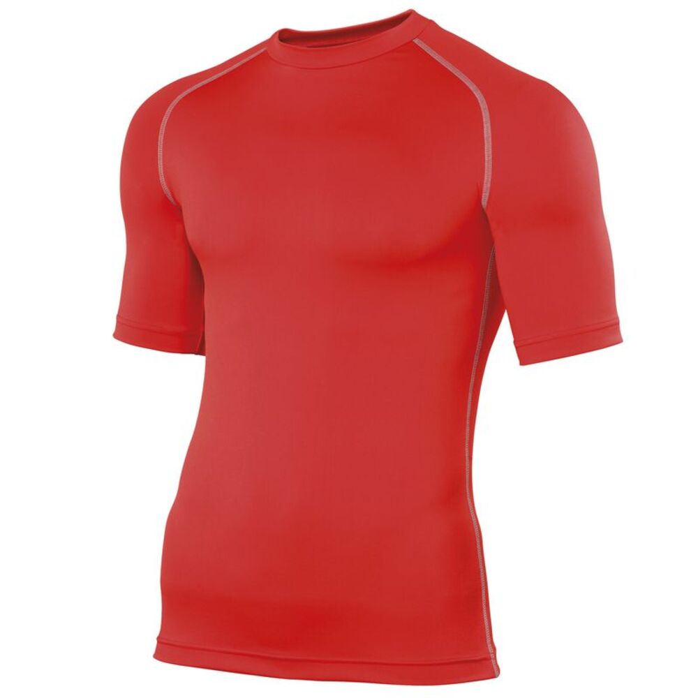Rhino Mens Sports Base Layer Short Sleeve T-Shirt / Red